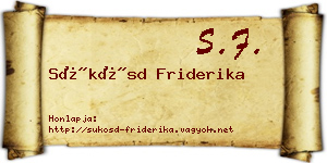 Sükösd Friderika névjegykártya